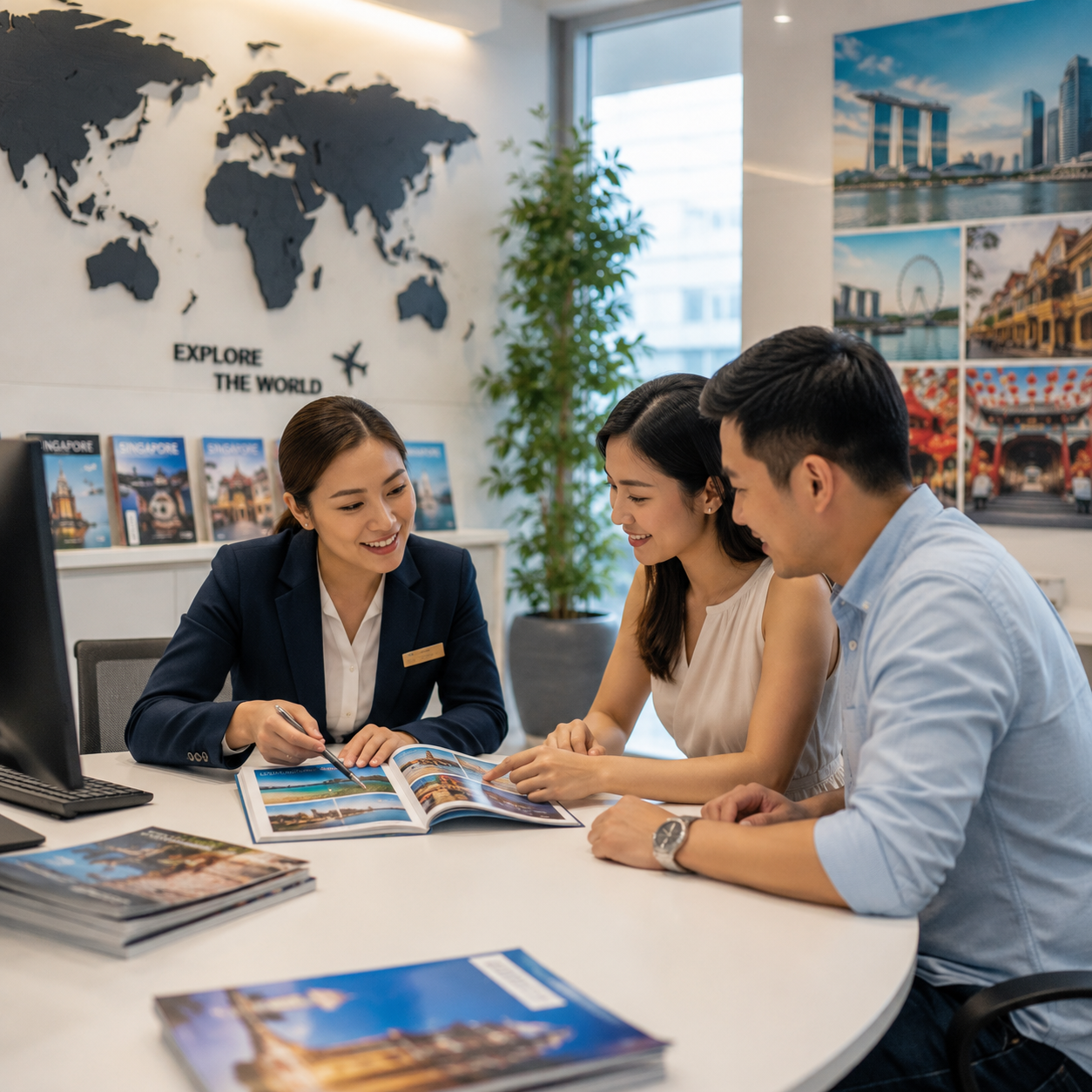 The ClickMyGuide team at work in Singapore